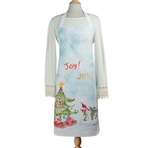 April Cornell Mommy Apron Christmas Elves NWT